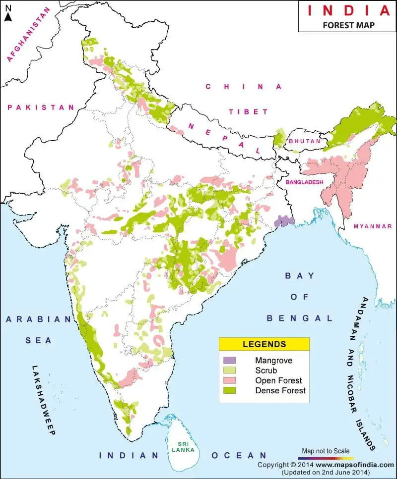 Indian forest map